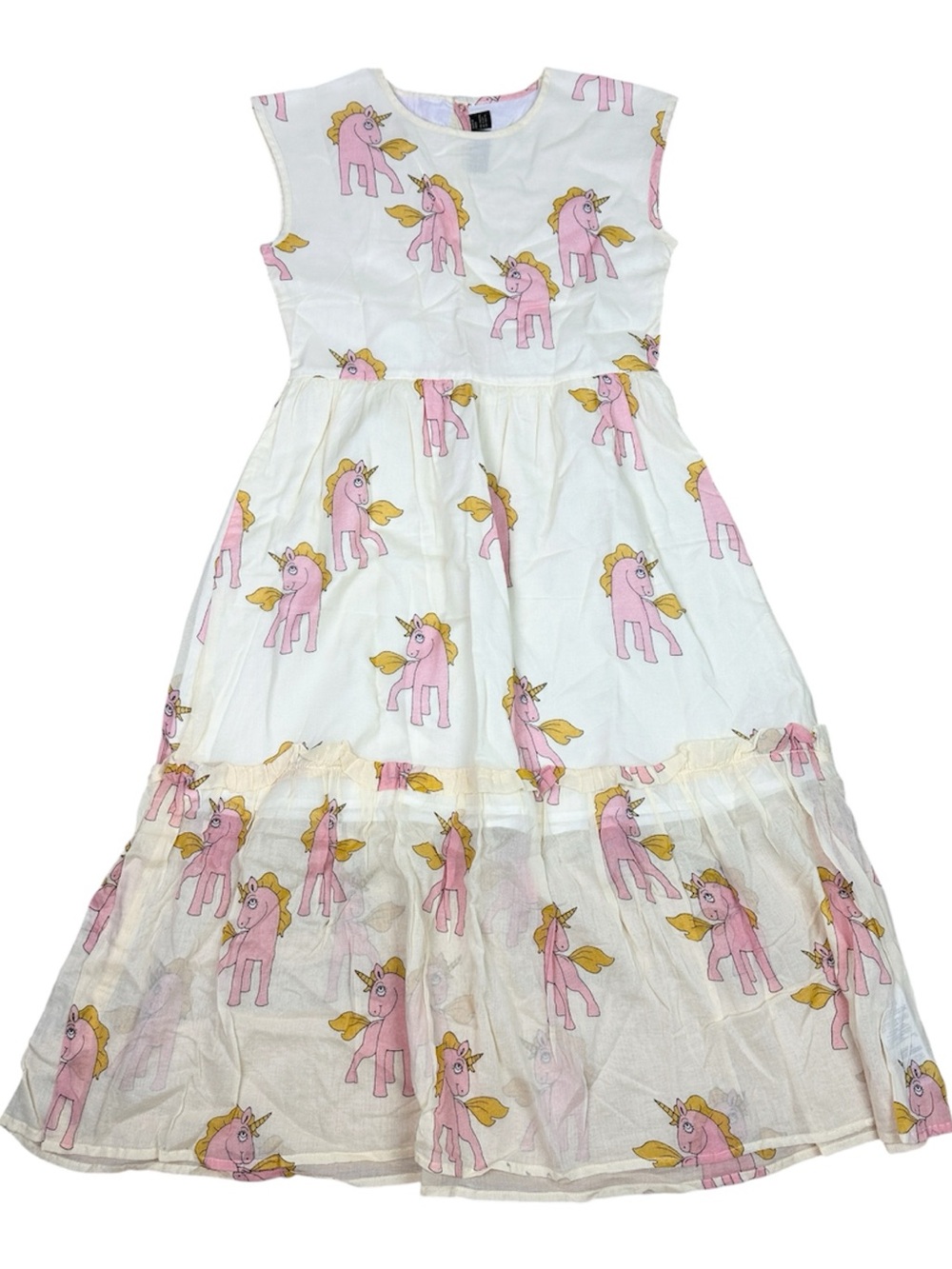 Mini Rodini Girls Sleeveless Unicorn Print Maxi Dress